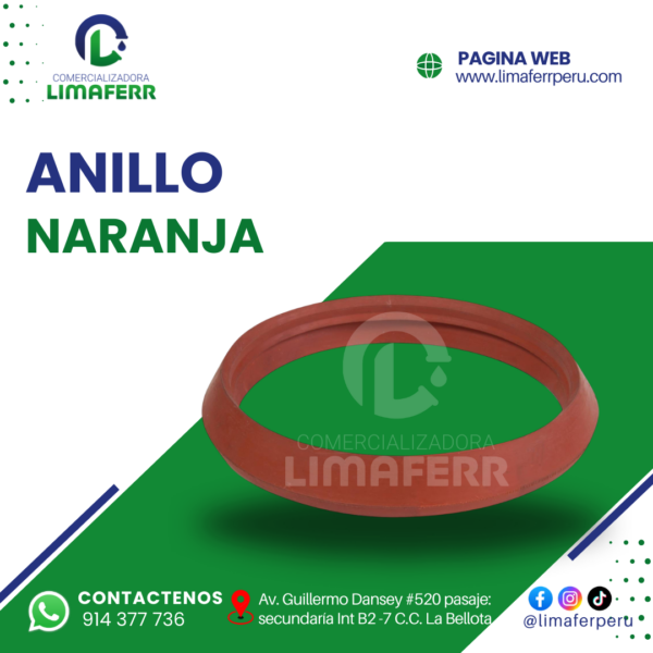 ANILLO NEGRO Y NARANJA