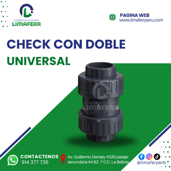 CHECK CON DOBLE UNIVERSAL