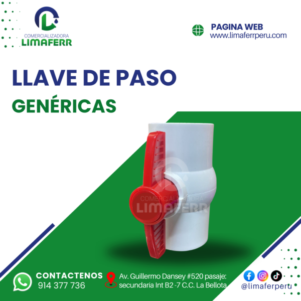 LLAVE DE PASO GENÉRICAS