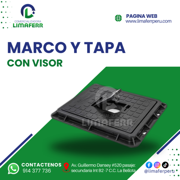 MARCO Y TAPA DE AGUA CON VISOR