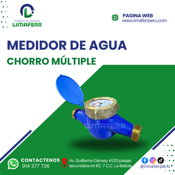 MEDIDOR DE AGUA CHORRO MÚLTIPLE