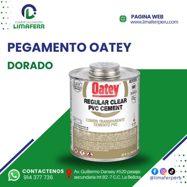 PEGAMENTO OATEY DORADO