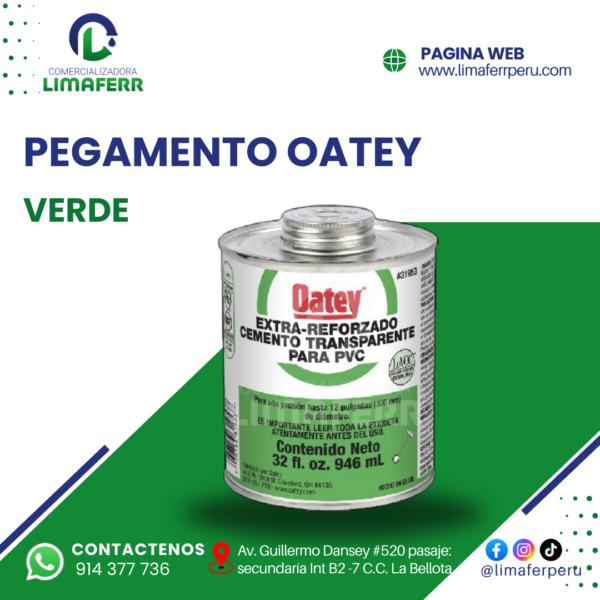 PEGAMENTO OATEY VERDE