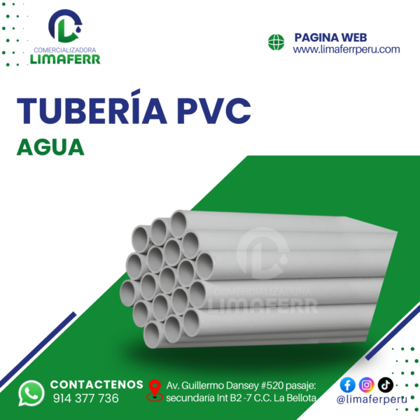 TUBERÍA PVC AGUA