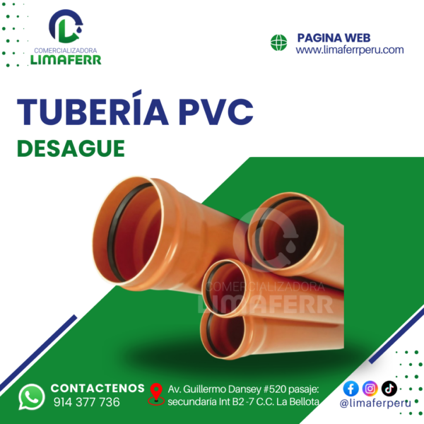 TUBERÍA PVC DESAGUE